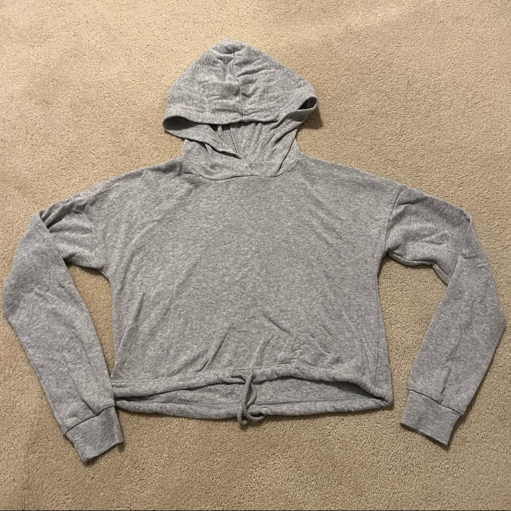 Colsie Women’s XS Cropped Gray Lounge Hoodie